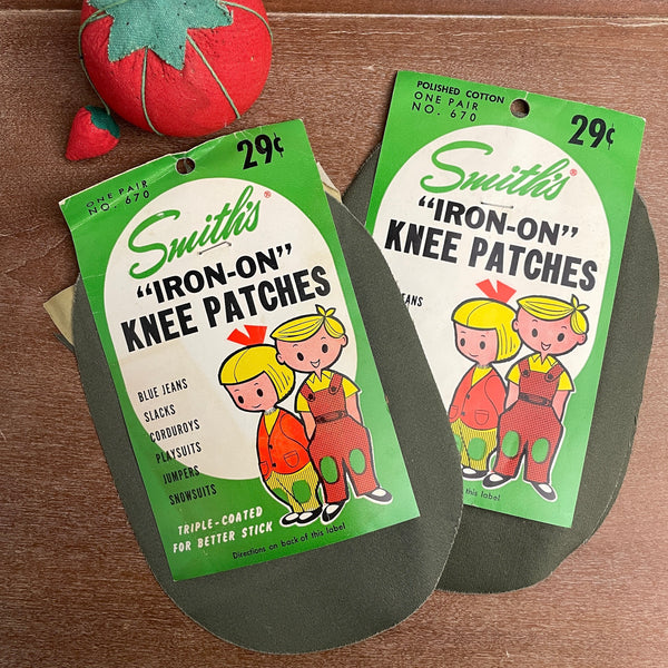 Smith's Iron-On Knee Patches - vintage 1950s sewing ephemera - NextStage Vintage