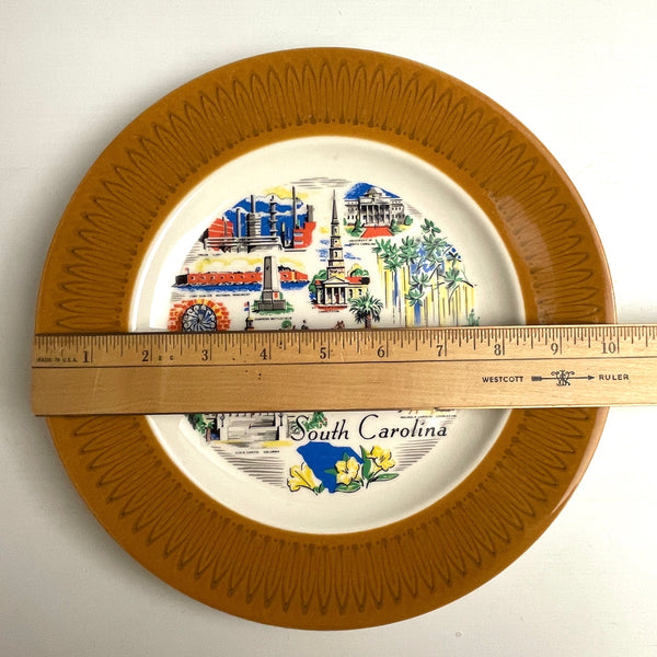 South Carolina souvenir state plate - vintage 1960s road trip souvenir - NextStage Vintage