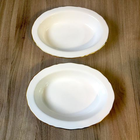 Spode Nordic pattern oval serving bowls - set of 2 - 1960s china - NextStage Vintage