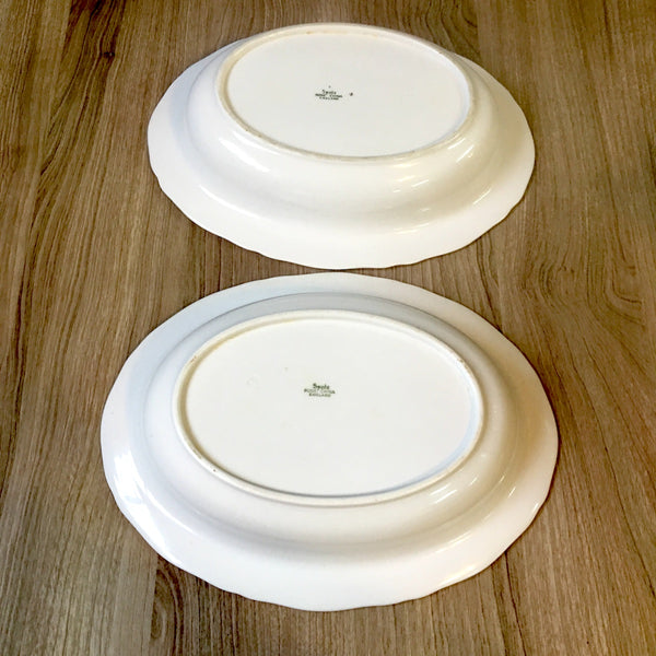 Spode Nordic pattern oval serving bowls - set of 2 - 1960s china - NextStage Vintage