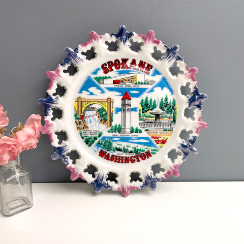 Spokane, Washington souvenir plate - 1970s vintage - NextStage Vintage