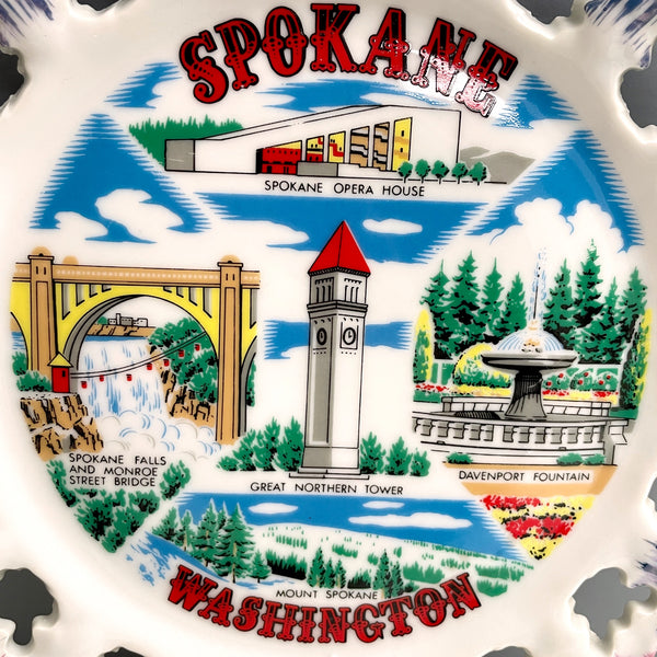 Spokane, Washington souvenir plate - 1970s vintage - NextStage Vintage