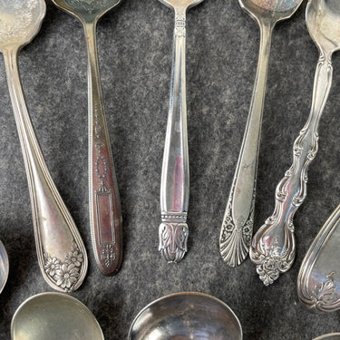 Silverplate sugar spoons - mix and match - 15 antique and vintage spoons - NextStage Vintage