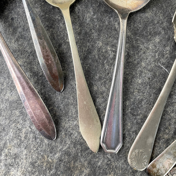 Silverplate sugar spoons - mix and match - 15 antique and vintage spoons - NextStage Vintage