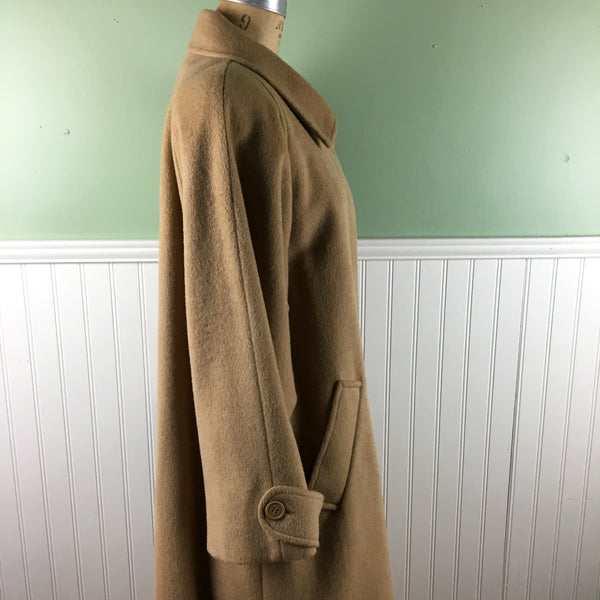 80s camel hair balmacaan coat - Steve by Searle - size medium - NextStage Vintage