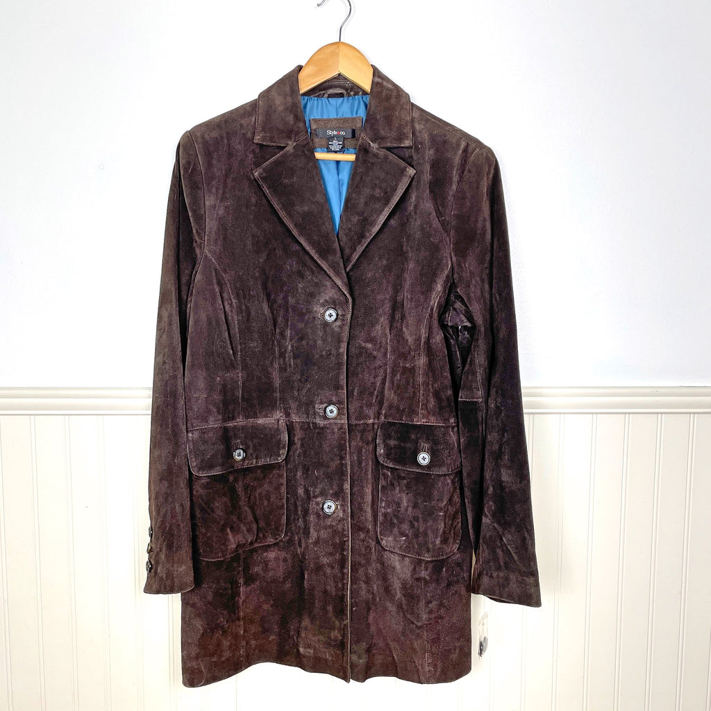 Brown suede jacket by Style & Co. - size large - NWOT - NextStage Vintage