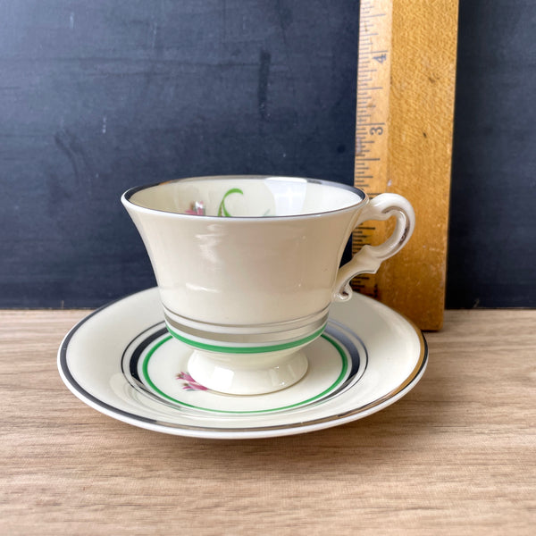 Syracuse Rosalie demitasse cup and saucer - Federal shape - NextStage Vintage