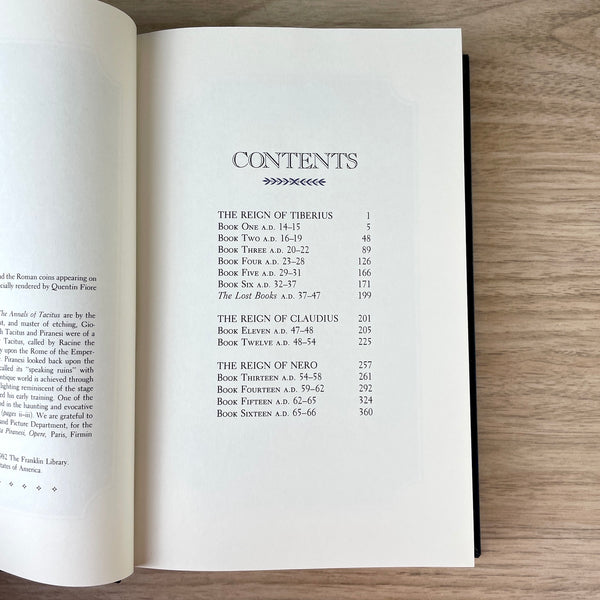 The Annals of Tacitus"- Franklin Library - 1982 - NextStage Vintage