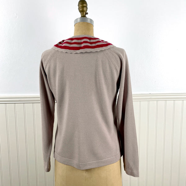 Vintage sweater with sailor collar and raglan sleeves by Talbot - size 36 - NextStage Vintage