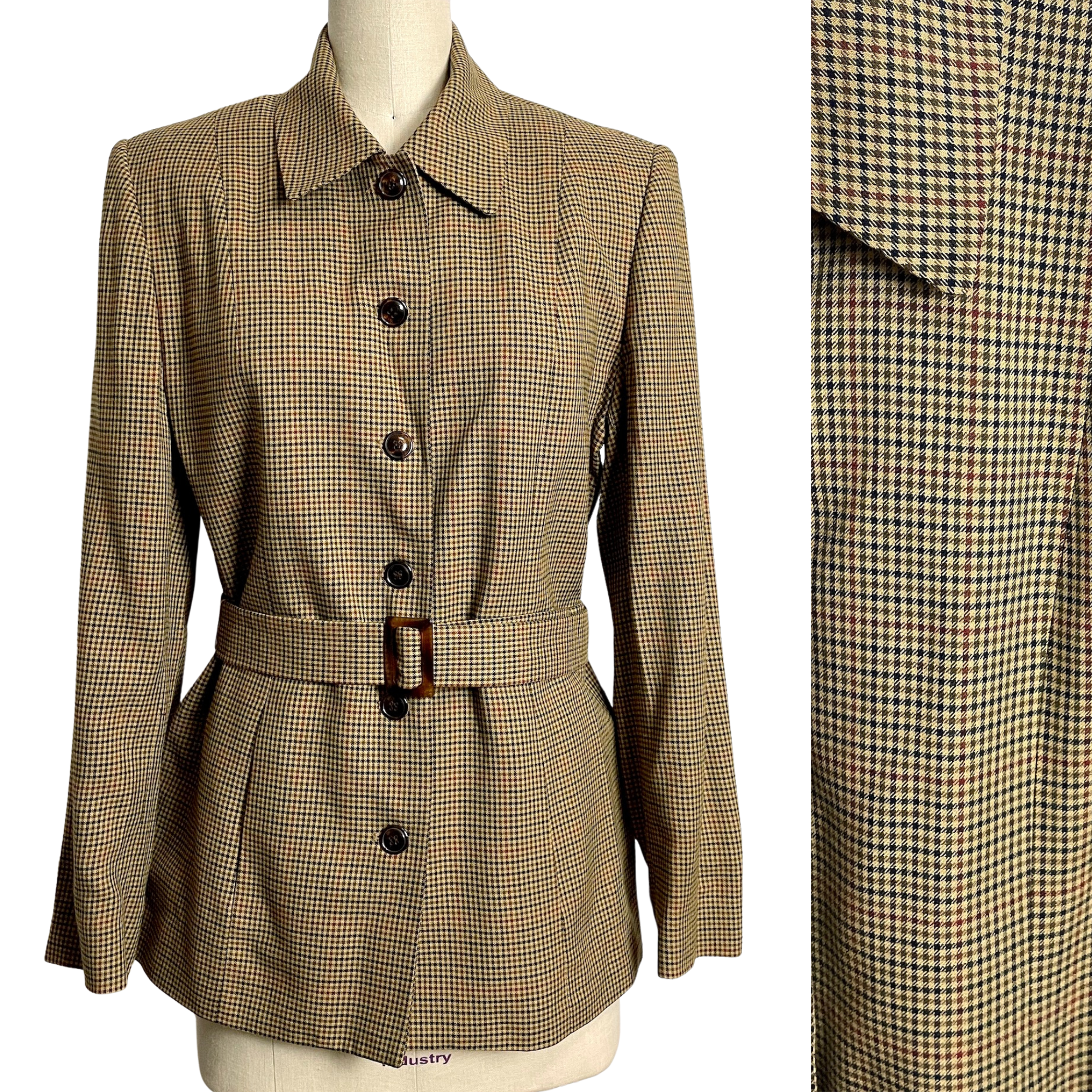 ジャケット・アウター Vintage belted tailored jacket 1960's Steegan Cotton Tailored Jacket | Unwave