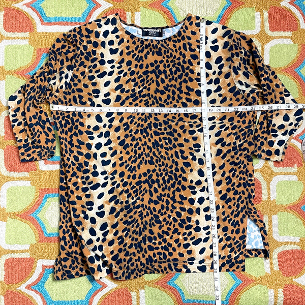 1990s vintage leopard print tunic - size 1X - NextStage Vintage