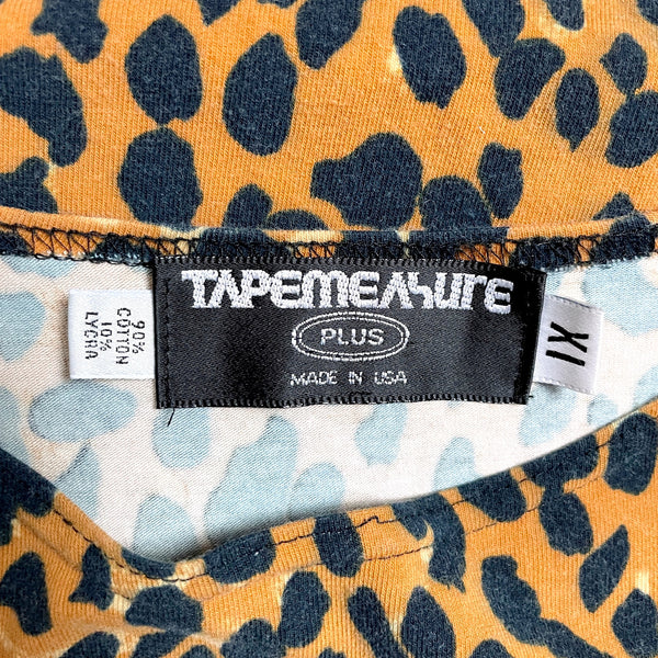 1990s vintage leopard print tunic - size 1X - NextStage Vintage