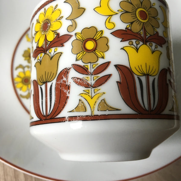 Tea and toast set for 4 - made in Japan - 1970s snack sets NIB - NextStage Vintage