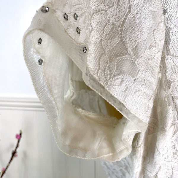 1950s tea length lace wedding gown - size medium - NextStage Vintage