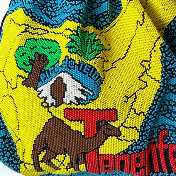 Tenerife Canary Islands souvenir plastic beaded bag - 1970s vintage - NextStage Vintage