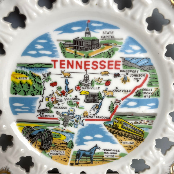 Tennessee souvenir decorative state plate - 1970s vintage - NextStage Vintage