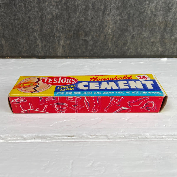 Testors Household Cement box and tube - 1950s vintage - NextStage Vintage
