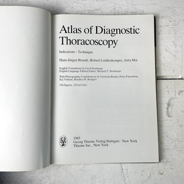 Atlas of Diagnostic Thorasoscopy - Brandt, Loddenkemper, Mai - 1985 hardcover - NextStage Vintage