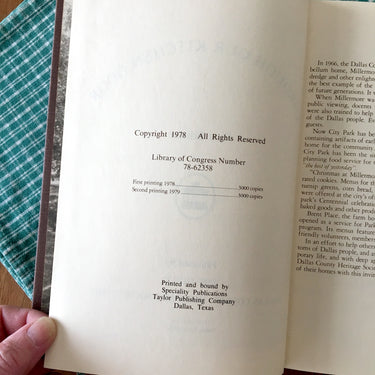 Through Our Kitchen Door - The Guild Dallas County Heritage Society - 1978 hardcover - 1st ed, 2nd printing - NextStage Vintage