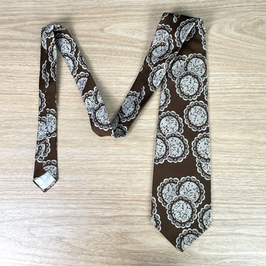 Three 1970s vintage wide neckties - silk and poly - with designer - NextStage Vintage