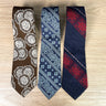 Three 1970s vintage wide neckties - silk and poly - with designer - NextStage Vintage