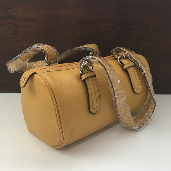 Tignanello pebbled leather satchel handbag - top zipper - buckskin tan - NWT - NextStage Vintage