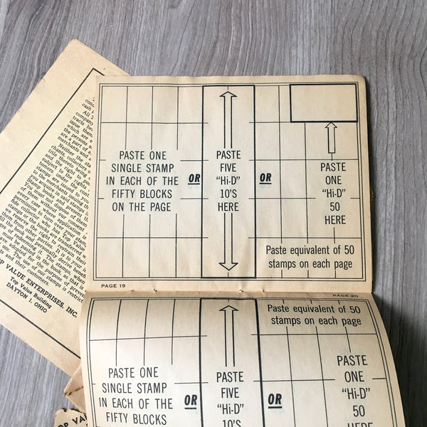 Top Value Stamp Book - early 1960s vintage grocery stamp book - NextStage Vintage