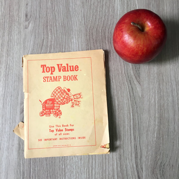 Top Value Stamp Book - early 1960s vintage grocery stamp book - NextStage Vintage