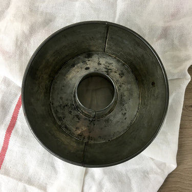 Tinned steel tube cake pan - vintage baking pan - NextStage Vintage