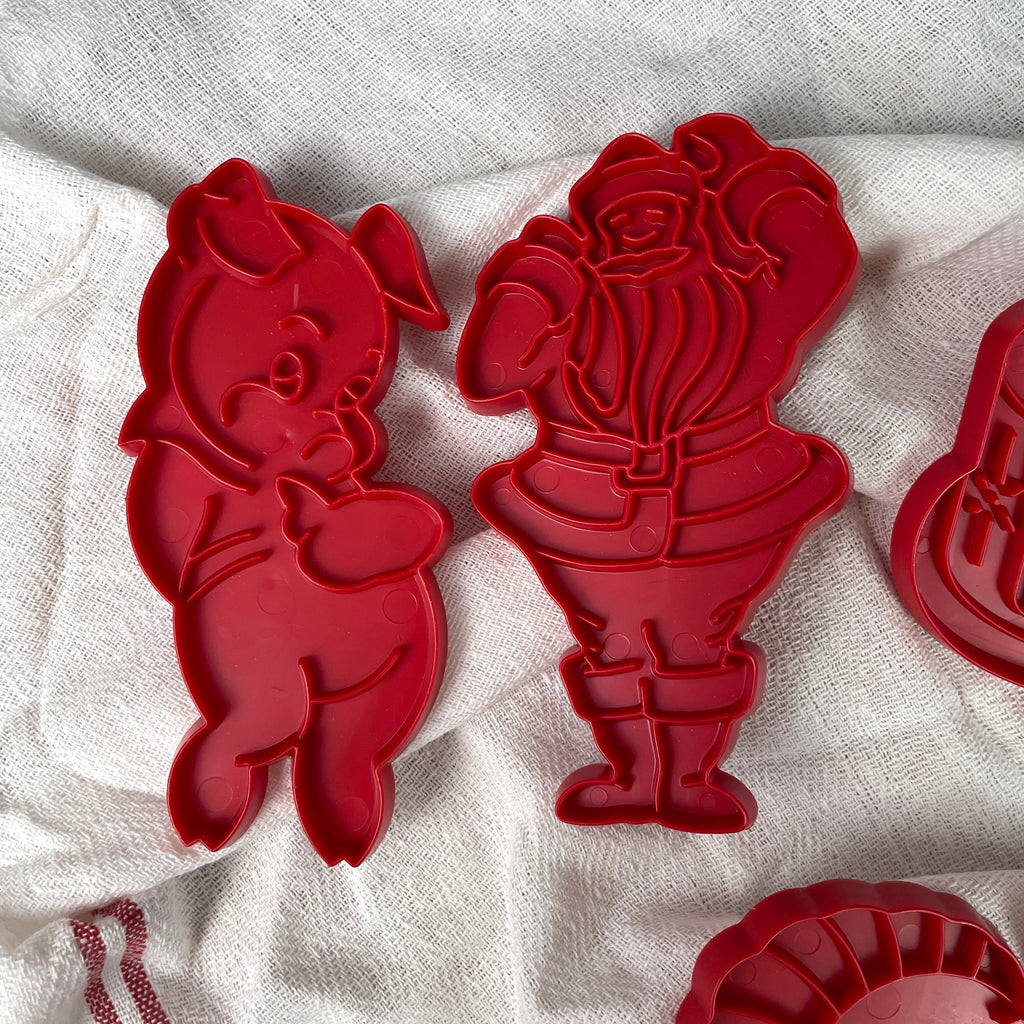 Vintage Tupperware Holiday Cookie Cutters - Collection of Six