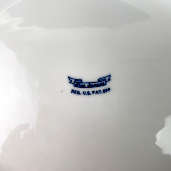 Blue Danube oval tureen with underplate - banner logo - vintage china - NextStage Vintage