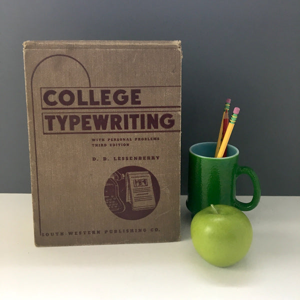 College Typewriting with Personal Problems - D.D. Lessenberry - 1941 textbook - NextStage Vintage