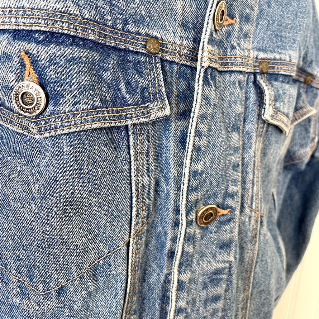 Vintage 1980s Union Bay blue denim jean jacket - size medium