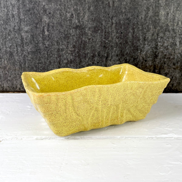 Upco planter #483 - maize yellow with speckles - vintage USA pottery - NextStage Vintage