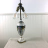 Painted floral urn table lamp with pilasters with faces - 1930s vintage - NextStage Vintage