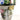 Painted floral urn table lamp with pilasters with faces - 1930s vintage - NextStage Vintage