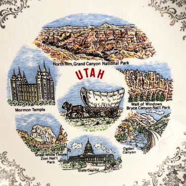 Utah souvenir state plate - vintage 1960s road trip souvenir - NextStage Vintage