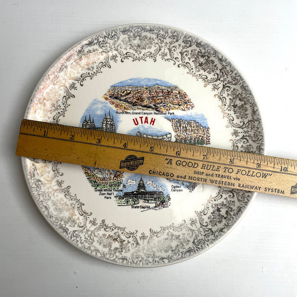 Utah souvenir state plate - vintage 1960s road trip souvenir - NextStage Vintage