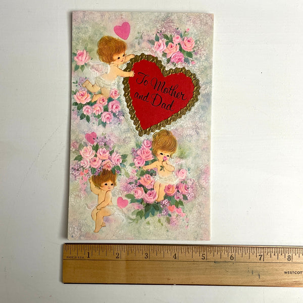 "To Mother and Dad" vintage valentine with honeycomb pop-up - 1970s vintage American Greetings - NextStage Vintage