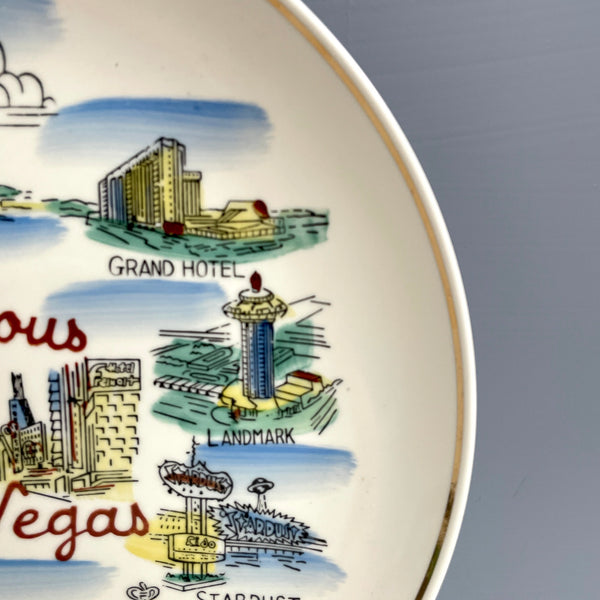 Fabulous Las Vegas souvenir plate - 1960s vintage plate wall decor - NextStage Vintage