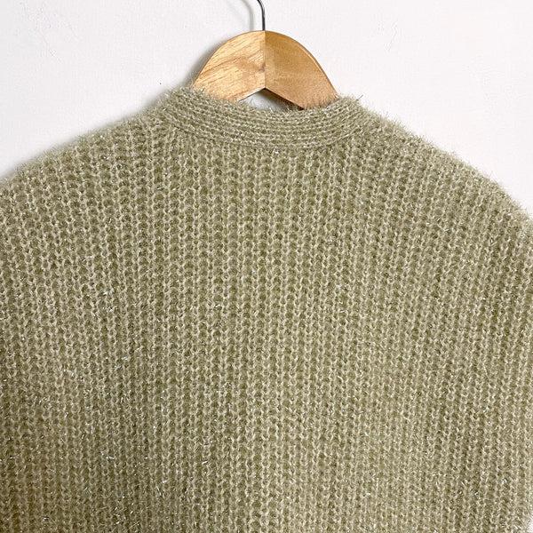 Ivory and gold tinsel boxy sweater vest - size 2x - NextStage Vintage