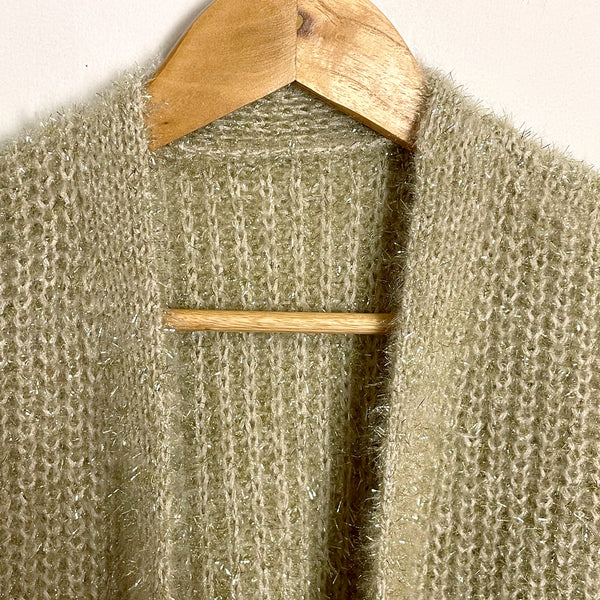 Ivory and gold tinsel boxy sweater vest - size 2x - NextStage Vintage