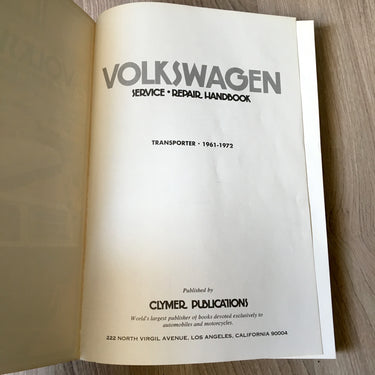 Volkswagen Service Repair Handbook - Transporter 1961-1972 - Clymer Publications 1972 - NextStage Vintage