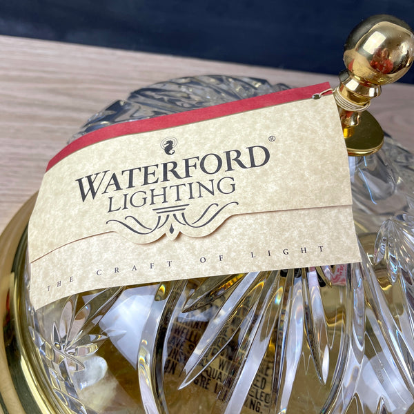 Waterford Lighting Strangford crystal 10" ceiling light NWT - 1999 vintage - NextStage Vintage