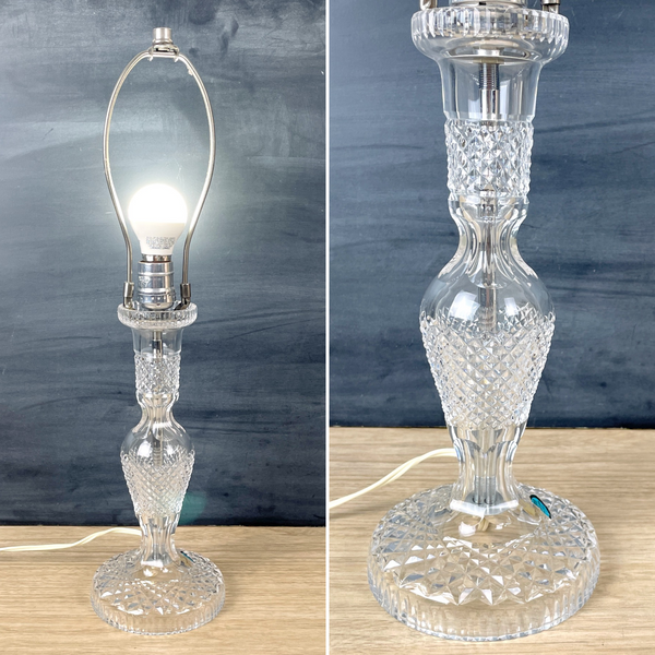 Waterford crystal table lamp base - 12.75" tall - NextStage Vintage
