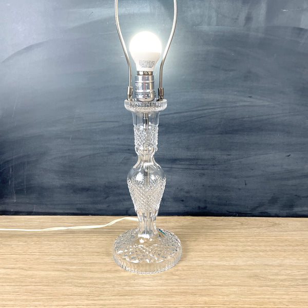 Waterford crystal table lamp base - 12.75" tall - NextStage Vintage
