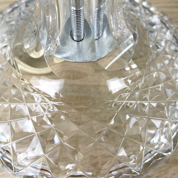 Waterford crystal table lamp base - 12.75" tall - NextStage Vintage