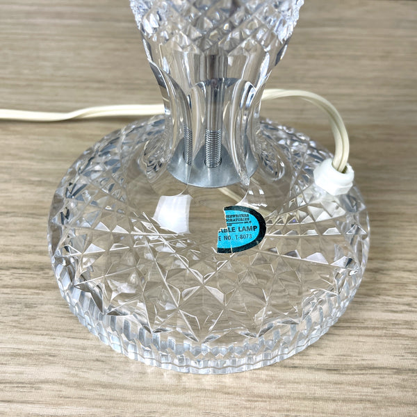 Waterford crystal table lamp base - 12.75" tall - NextStage Vintage