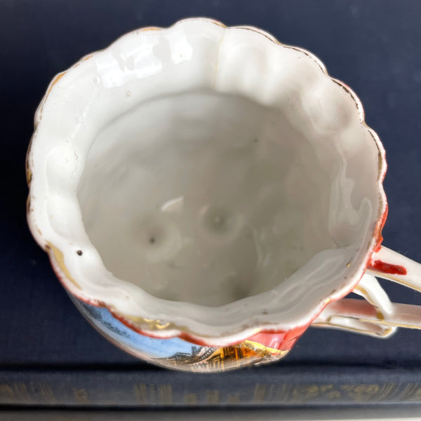 Webster, MA antique view china souvenir cup - antique Massachusetts history - NextStage Vintage