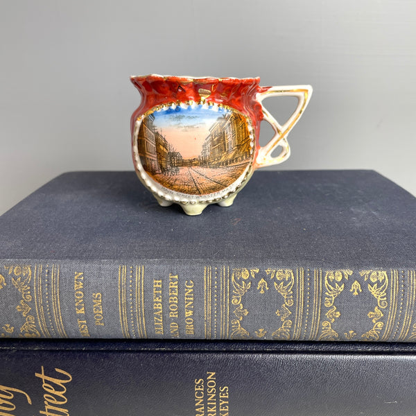 Webster, MA antique view china souvenir cup - antique Massachusetts history - NextStage Vintage